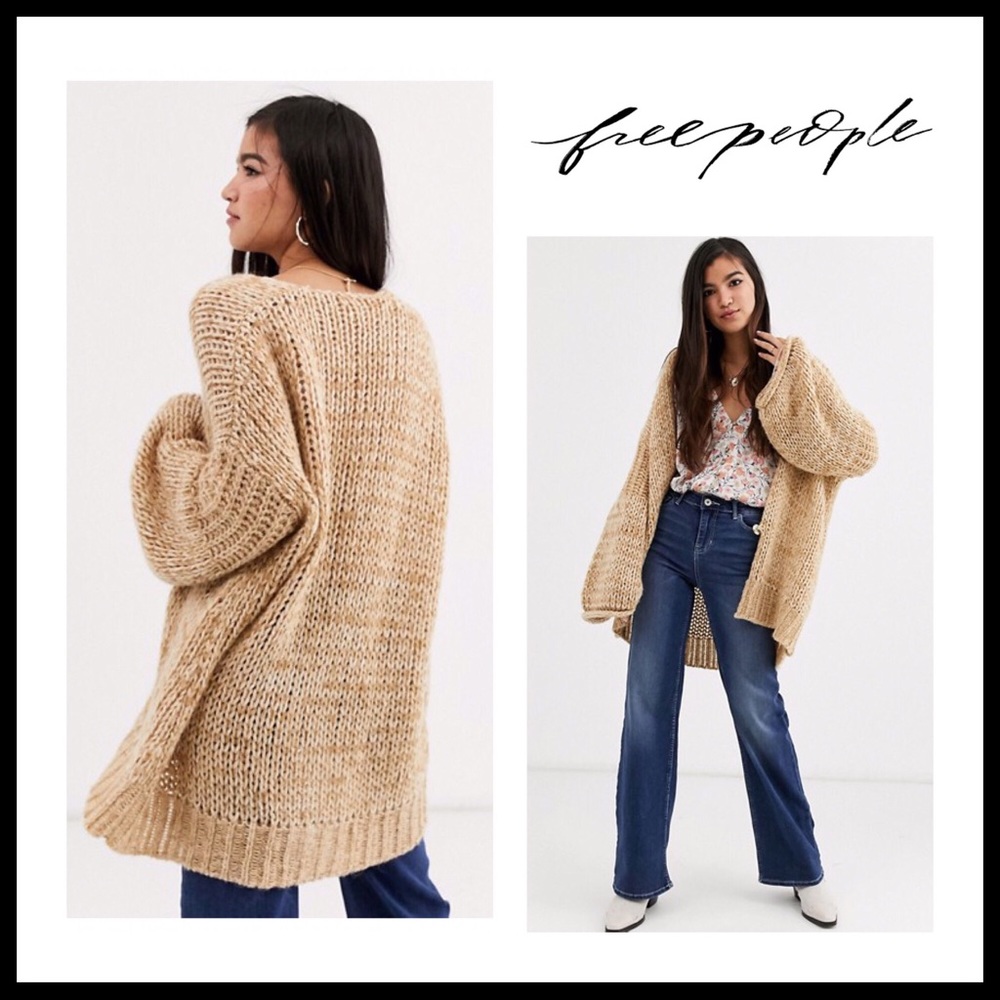 FREE PEOPLE BOHO CARDI LONG CARDIGAN A2C - Picture 4 of 16